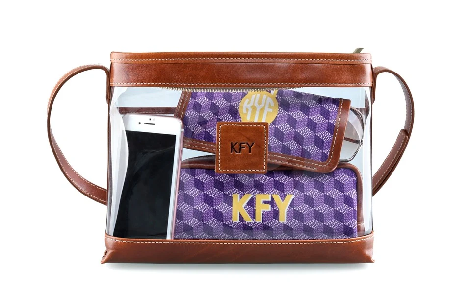 Clear Norfolk Crossbody in Florentine Leather - Image 3