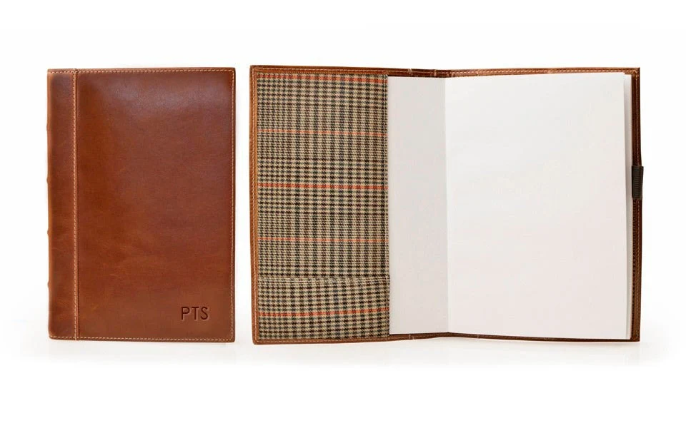 Junior Old English Book Jacket in Florentine Leather