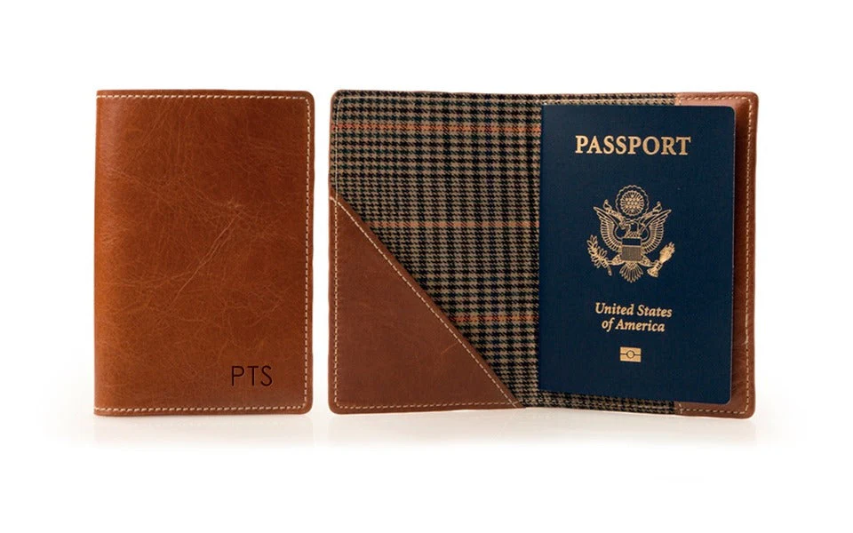 Glasgow Passport Case in Florentine Leather